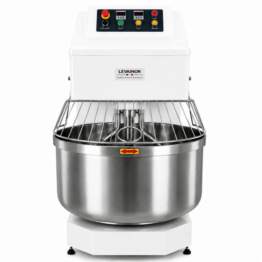 Pétrin spirale 200L blanc de face - entretien matériel professionnel - Levainor