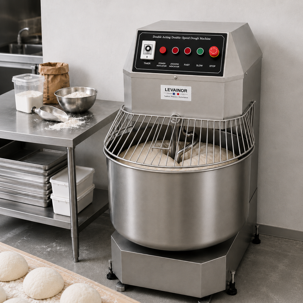 Pétrin Spirale Professionnel 130L Gris Inox – Levainor