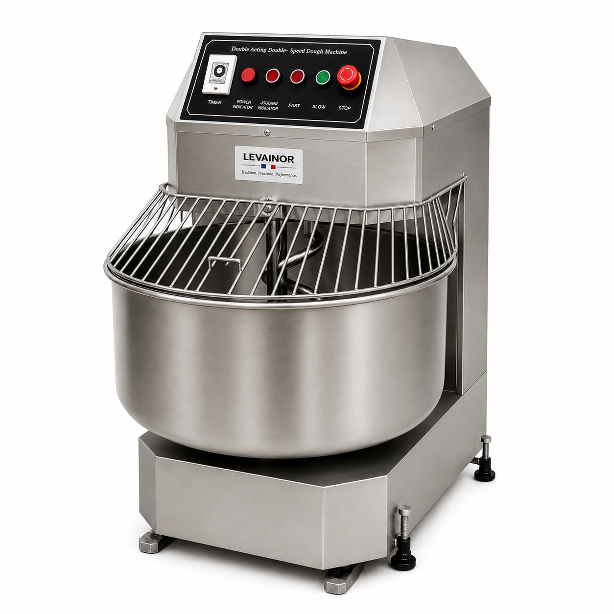 Pétrin Spirale Professionnel 130L Gris Inox – Levainor