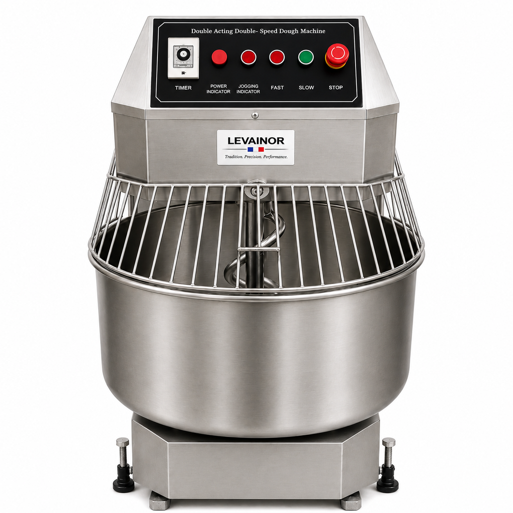 Pétrin Spirale Professionnel 130L Gris Inox – Levainor