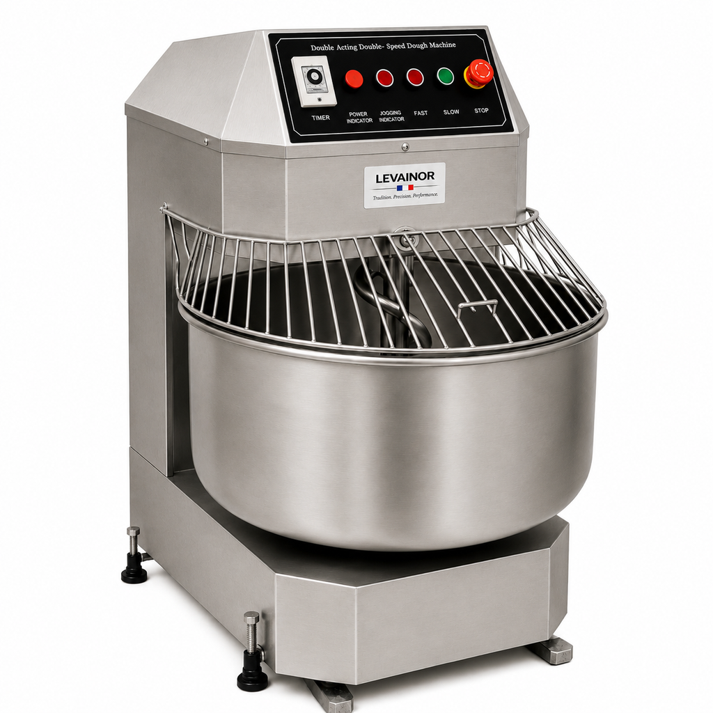 Pétrin Spirale Professionnel 130L Gris Inox – Levainor