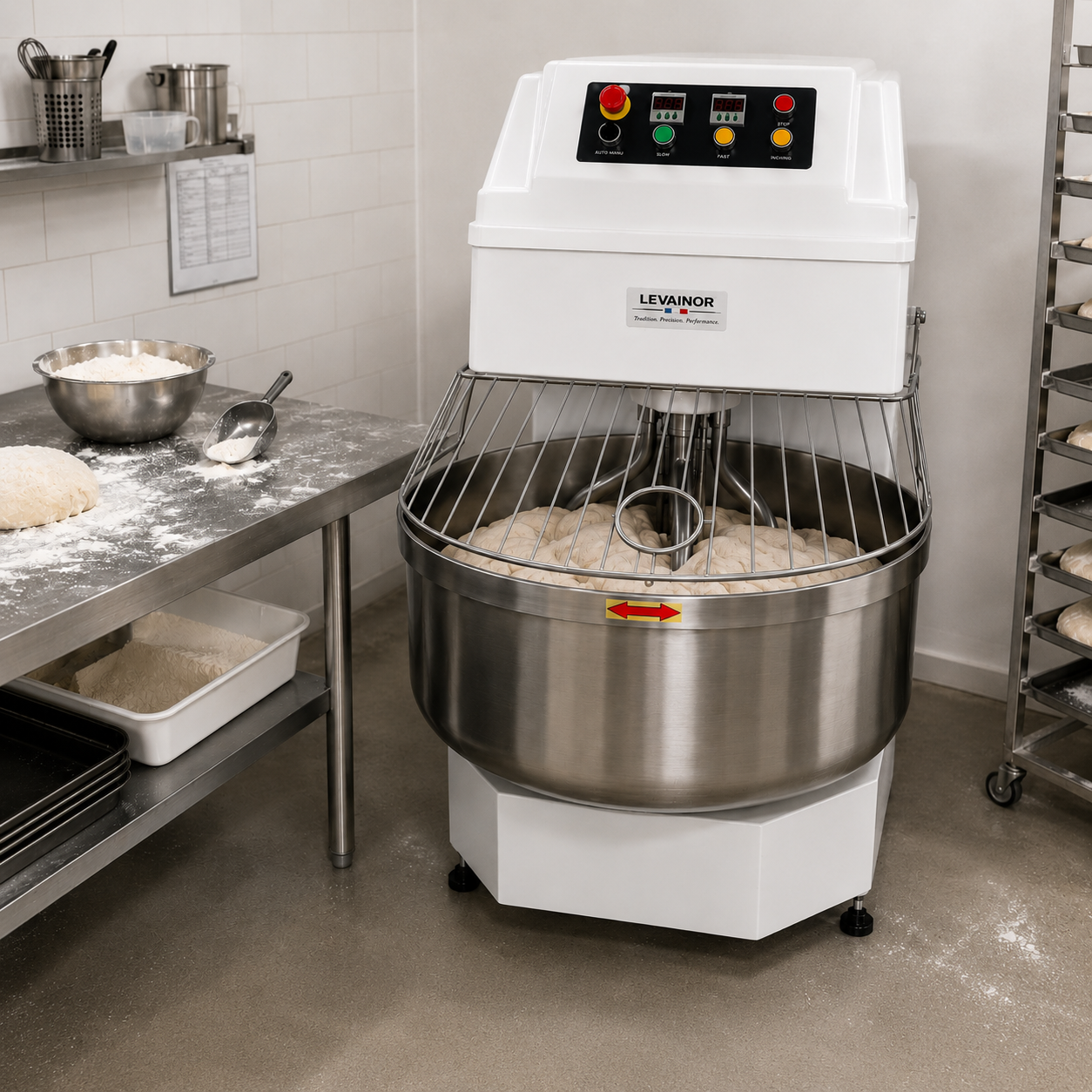 Pétrin Spirale Professionnel 200L Blanc – Levainor