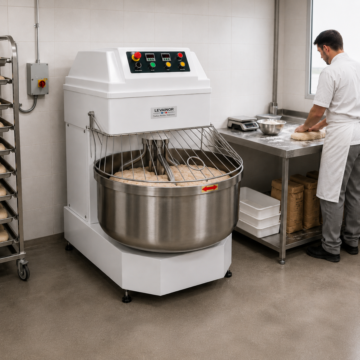 Pétrin Spirale Professionnel 200L Blanc – Levainor