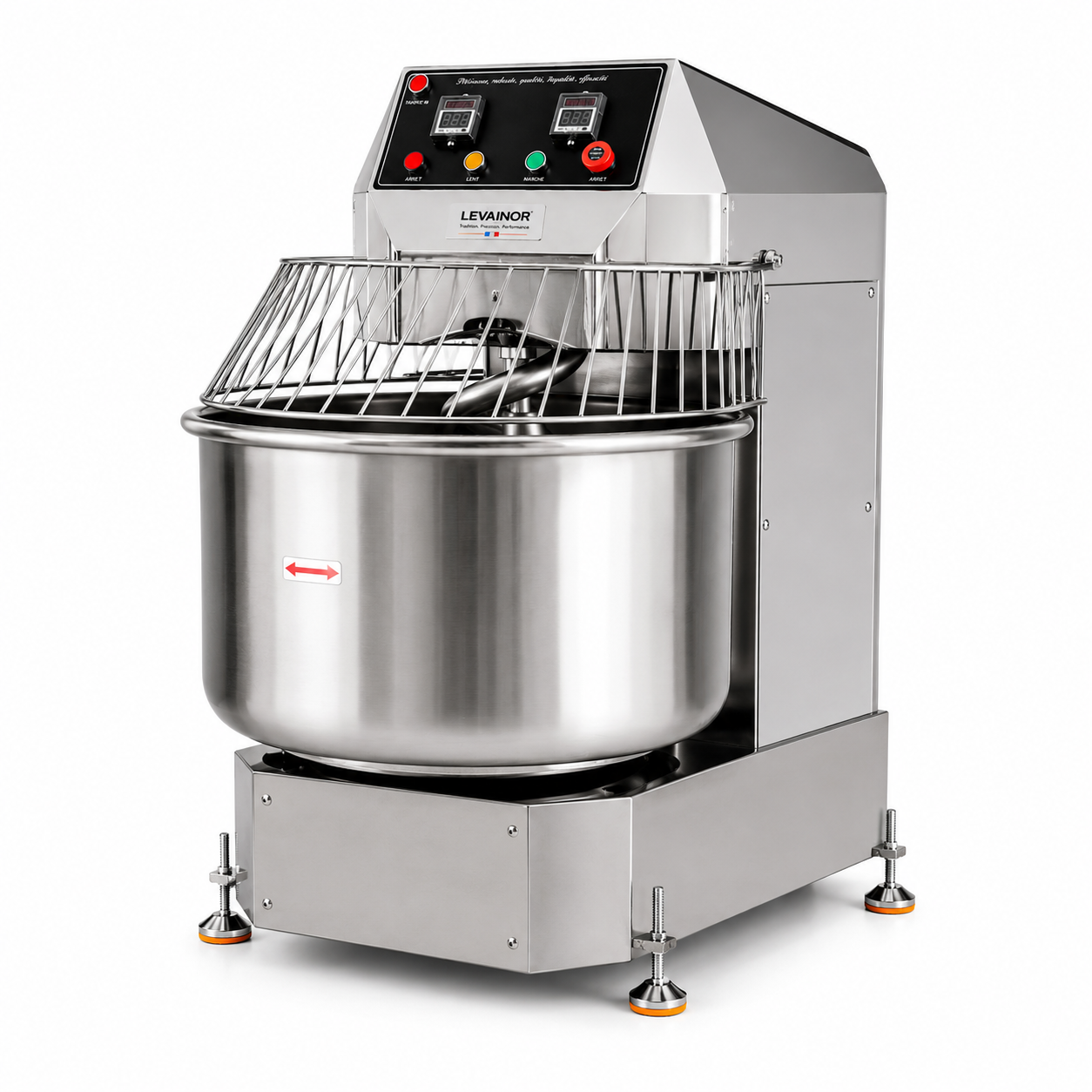 Pétrin Spirale Professionnel 80L Gris Inox – Levainor